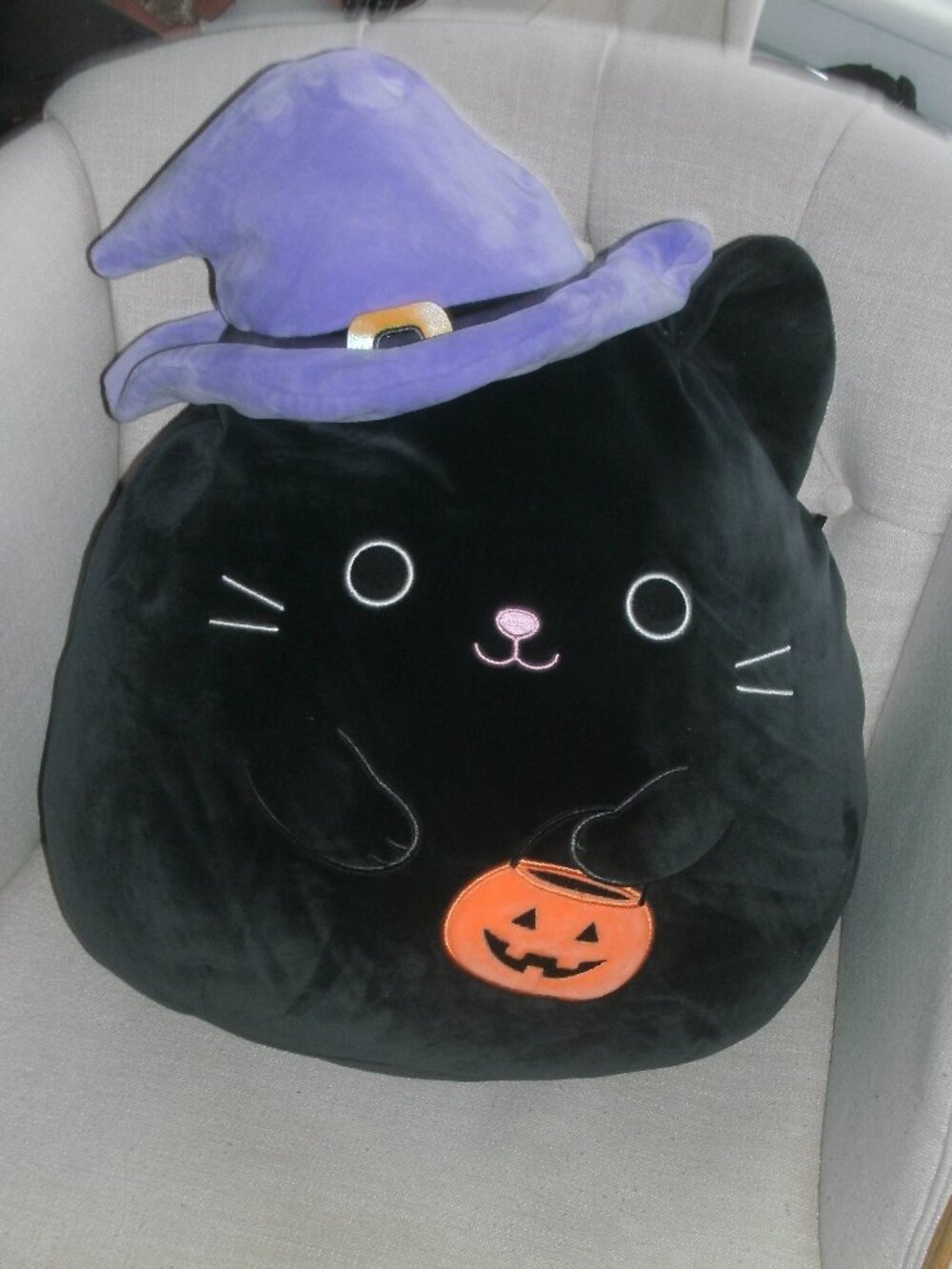 Halloween Squishmallows  Collectible Huge 22" Black KITTY CAT Witch with Pumpkin